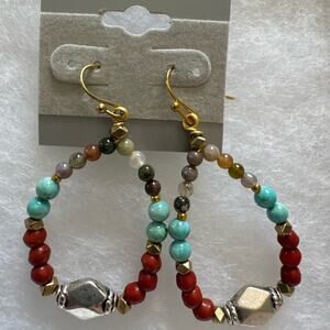 Nakamol Chicago Handmade Beaded Hoop Earrings | NWT and Dust Bag